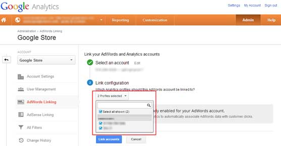 enlaza tus cuentas de google